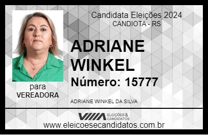 Candidato ADRIANE WINKEL 2024 - CANDIOTA - Eleições