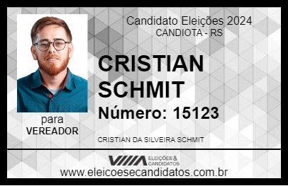 Candidato CRISTIAN SCHMIT 2024 - CANDIOTA - Eleições