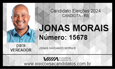 Candidato JONAS MORAIS 2024 - CANDIOTA - Eleições