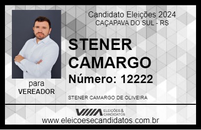 Candidato STENER CAMARGO 2024 - CAÇAPAVA DO SUL - Eleições