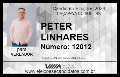 Candidato PETER LINHARES 2024 - CAÇAPAVA DO SUL - Eleições