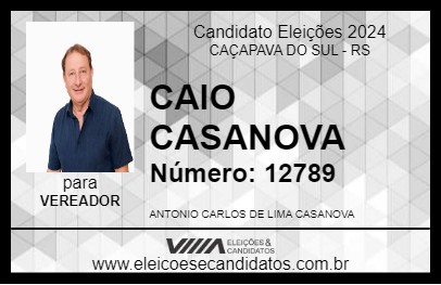 Candidato CAIO CASANOVA 2024 - CAÇAPAVA DO SUL - Eleições