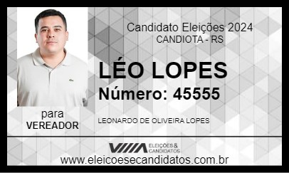 Candidato LÉO LOPES 2024 - CANDIOTA - Eleições