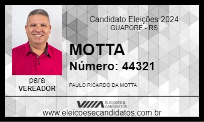 Candidato MOTTA 2024 - GUAPORÉ - Eleições