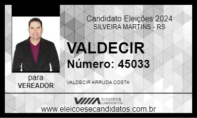 Candidato VALDECIR 2024 - SILVEIRA MARTINS - Eleições