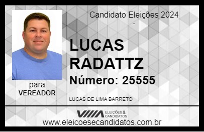 Candidato LUCAS RADATTZ 2024 - CACHOEIRA DO SUL - Eleições