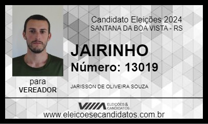 Candidato JAIRINHO 2024 - SANTANA DA BOA VISTA - Eleições