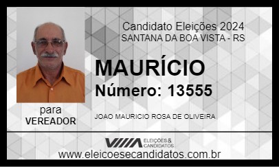 Candidato MAURÍCIO 2024 - SANTANA DA BOA VISTA - Eleições