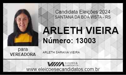 Candidato ARLETH VIEIRA 2024 - SANTANA DA BOA VISTA - Eleições