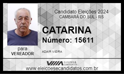 Candidato CATARINA 2024 - CAMBARÁ DO SUL - Eleições