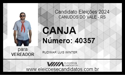 Candidato CANJA 2024 - CANUDOS DO VALE - Eleições