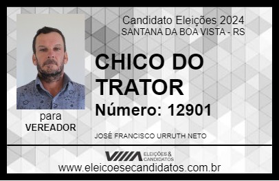 Candidato CHICO DO TRATOR 2024 - SANTANA DA BOA VISTA - Eleições