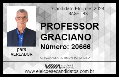 Candidato PROFESSOR GRACIANO 2024 - BAGÉ - Eleições