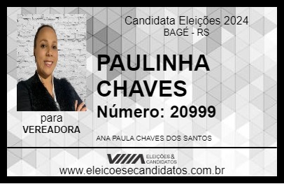 Candidato PAULINHA CHAVES 2024 - BAGÉ - Eleições