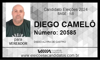 Candidato DIEGO CAMELÔ 2024 - BAGÉ - Eleições