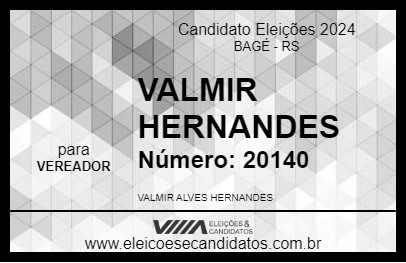 Candidato VALMIR HERNANDES 2024 - BAGÉ - Eleições