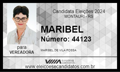 Candidato MARIBEL 2024 - MONTAURI - Eleições