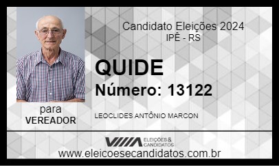 Candidato QUIDE 2024 - IPÊ - Eleições