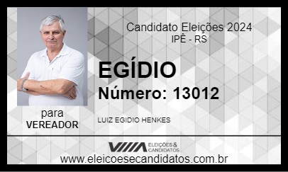 Candidato EGÍDIO 2024 - IPÊ - Eleições