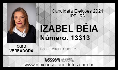 Candidato IZABEL  BÉIA 2024 - IPÊ - Eleições