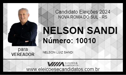 Candidato NELSON SANDI 2024 - NOVA ROMA DO SUL - Eleições