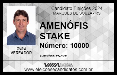 Candidato AMENÓFIS STAKE 2024 - MARQUES DE SOUZA - Eleições