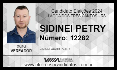 Candidato SIDINEI PETRY 2024 - LAGOA DOS TRÊS CANTOS - Eleições