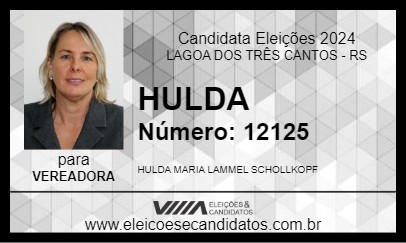 Candidato HULDA 2024 - LAGOA DOS TRÊS CANTOS - Eleições