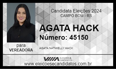 Candidato AGATA  HACK 2024 - CAMPO BOM - Eleições