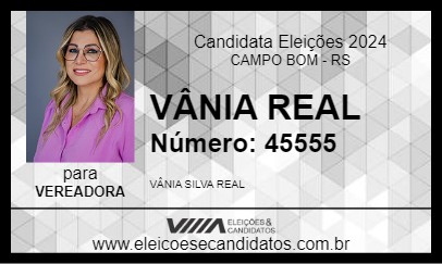 Candidato VÂNIA REAL 2024 - CAMPO BOM - Eleições