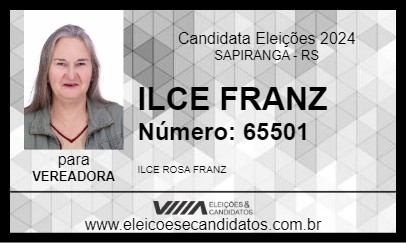 Candidato ILCE FRANZ 2024 - SAPIRANGA - Eleições