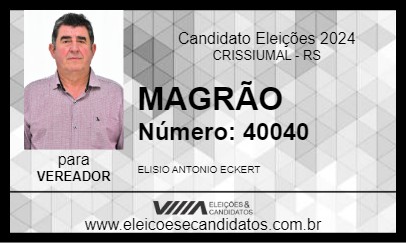 Candidato MAGRÃO 2024 - CRISSIUMAL - Eleições