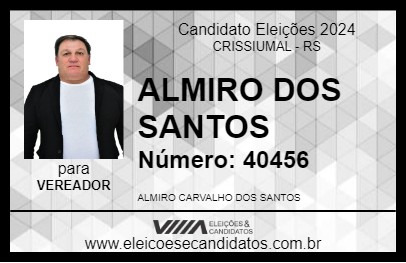 Candidato ALMIRO DOS SANTOS 2024 - CRISSIUMAL - Eleições