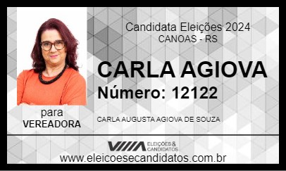 Candidato CARLA AGIOVA 2024 - CANOAS - Eleições