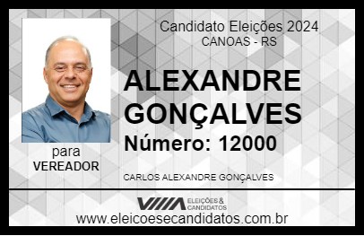 Candidato ALEXANDRE GONÇALVES 2024 - CANOAS - Eleições