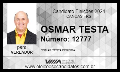 Candidato OSMAR TESTA 2024 - CANOAS - Eleições