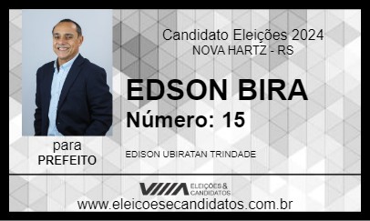 Candidato EDSON BIRA 2024 - NOVA HARTZ - Eleições