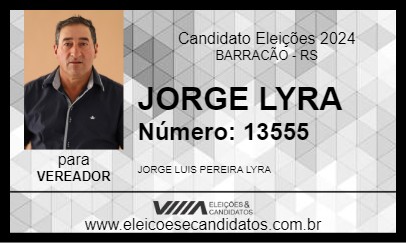 Candidato JORGE LYRA 2024 - BARRACÃO - Eleições