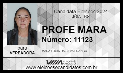 Candidato PROFE MARA 2024 - JÓIA - Eleições