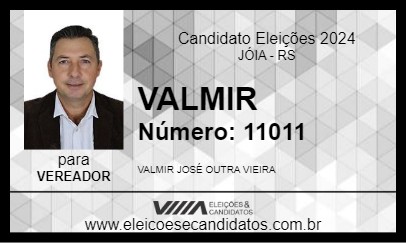 Candidato VALMIR 2024 - JÓIA - Eleições