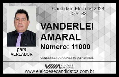 Candidato VANDERLEI AMARAL 2024 - JÓIA - Eleições