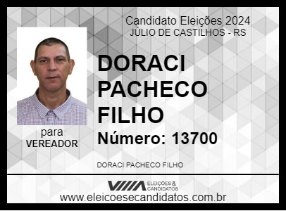 Candidato DORACI PACHECO FILHO 2024 - JÚLIO DE CASTILHOS - Eleições