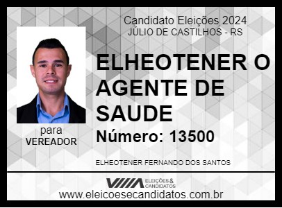 Candidato ELHEOTENER O AGENTE DE SAUDE 2024 - JÚLIO DE CASTILHOS - Eleições