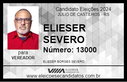 Candidato ELIESER SEVERO 2024 - JÚLIO DE CASTILHOS - Eleições