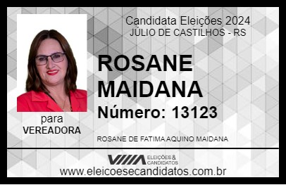 Candidato ROSANE MAIDANA 2024 - JÚLIO DE CASTILHOS - Eleições