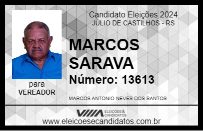 Candidato MARCOS SARAVA 2024 - JÚLIO DE CASTILHOS - Eleições