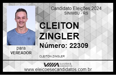 Candidato CLEITON ZINGLER 2024 - SINIMBU - Eleições