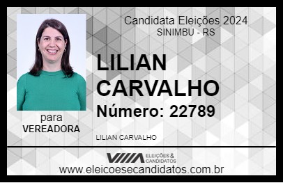 Candidato LILIAN CARVALHO 2024 - SINIMBU - Eleições