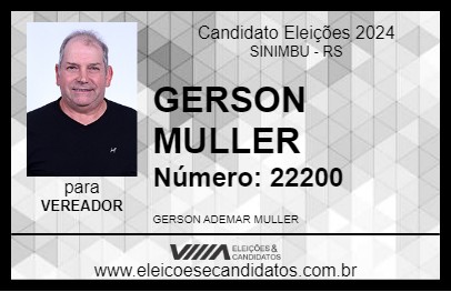 Candidato GERSON MULLER 2024 - SINIMBU - Eleições