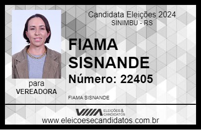 Candidato FIAMA SISNANDE 2024 - SINIMBU - Eleições